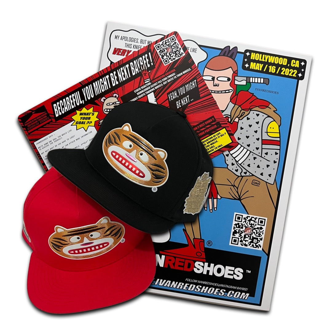 TIGER TIGER "DIGITAL GOLD" CELEBRATION CAP WITH BONUS IVANREDSHOES AUTOGRAPHED ARTWORK